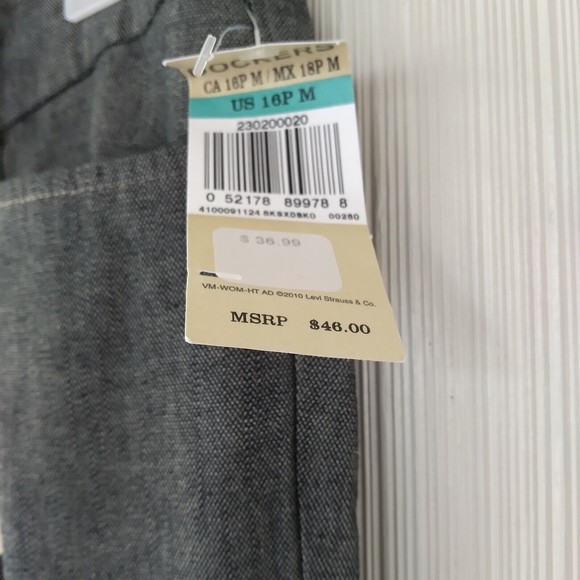 New Dockers Women’s 16P Petite Gray Metro Trousers Slacks Pants NWT - Picture 12 of 15